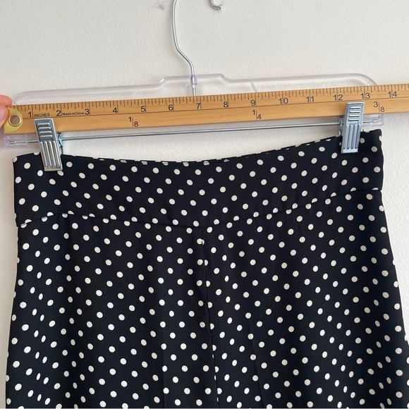 Zara polka dot wide leg pants high rise trousers crop artsy teacher fun small S - Picture 8 of 13